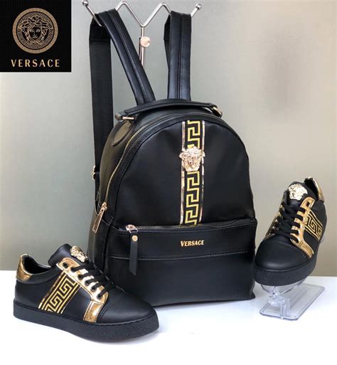 versace bay set|Versace backpack gift set.